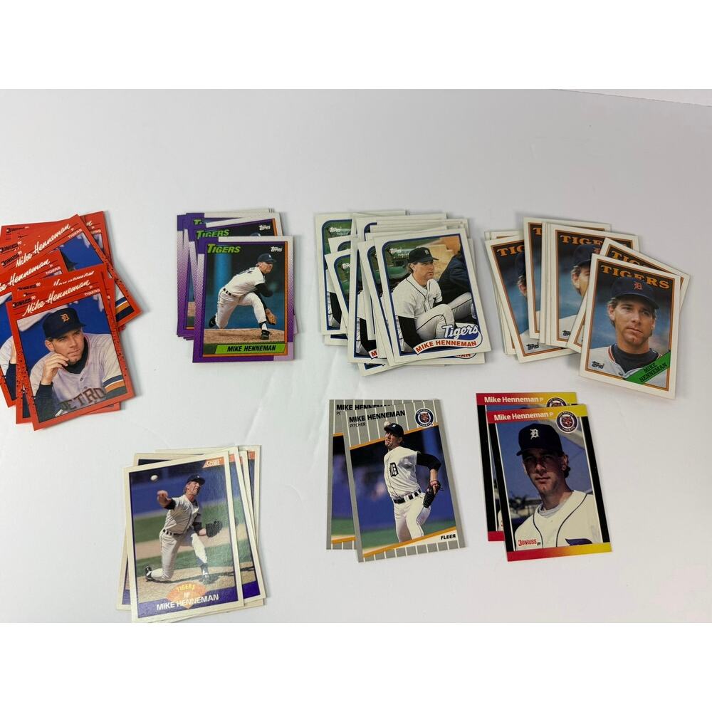 Mike Henneman Baseball Card Collection 1988-90